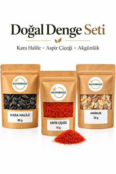 sultanbahçe Akgünlük- Kara Halile- Yerli Aspir - Detoks Seti - Doğal Bitki Çayı