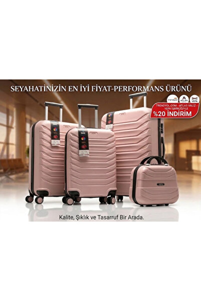 YEFA POLİPROPİLEN KALIN KIRILMAZ GÖVDELİ 4 LÜ VALİZ SETİ