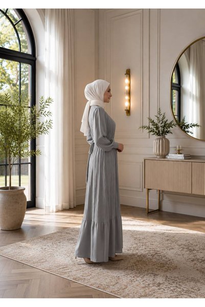 CYM Butik Pleated Janjan Chiffon Hijab Dress