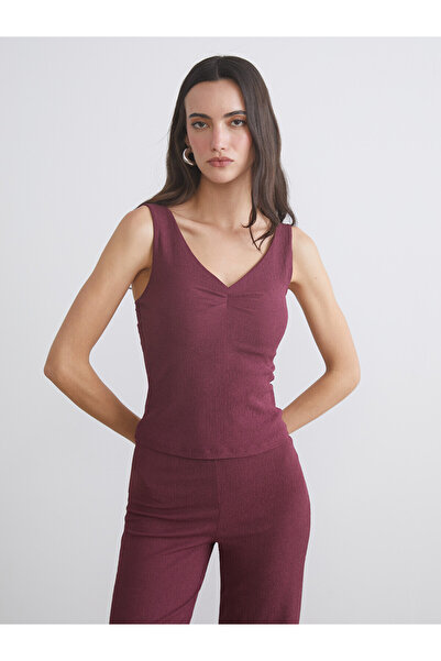 LC Waikiki Alita City with a Difference of Color, Lcw Vision Bordo Raschel Pl...