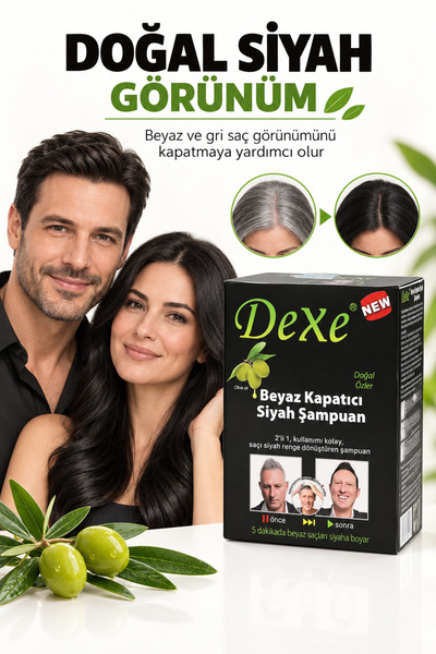 Dexe Black Hair Shampoo - Saç Siyahlaştırıcı Şampuan 10 Adet Kutu