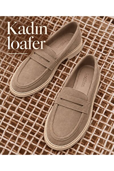 redtan Γυναικεία παπούτσια Mink Loafer Suede Classic Daily Stylish Comfort Ca...