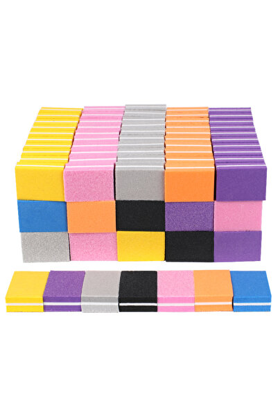 Choice mix color 100pcs Mini Nail File 100/180 Disposable Nail Buffer Block S...