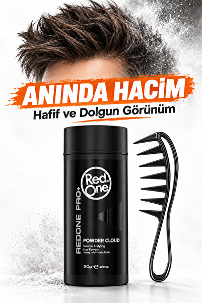 Red One Redone Toz Pudra Wax Güçlü Saç Şekillendirici 20 gr Wax Taraği Hediye