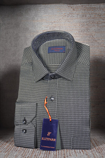 elitpark Heritage Line Patterned Long Sleeve Cotton Pocket Comfortable Fit Pr...