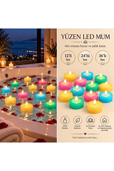 PAKETA Havuz ve Bahçe İçin Modern Aydınlatma Özel Tasarım Renkli Dekoratif 12...