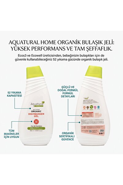 Organik Bulaşık Makinesi Jeli 1050 ml