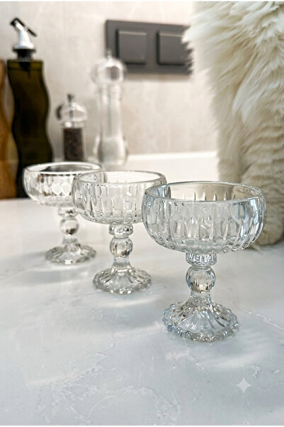 ZORENSA 6-Piece Glass Turkish Delight Container with Stand - Multi-Purpose Mi...