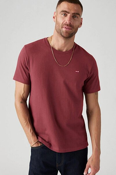 Levi's تي شيرت رجالي باللون الأحمر الداكن من مجموعة Basic قطن - 008BT-0002