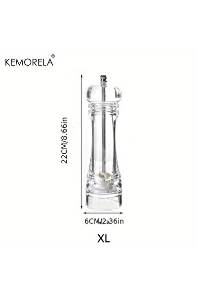 Choice XL KEMORELA 1PCS Spices Mill Shaker Acrylic Manual Pepper Grinder Salt...