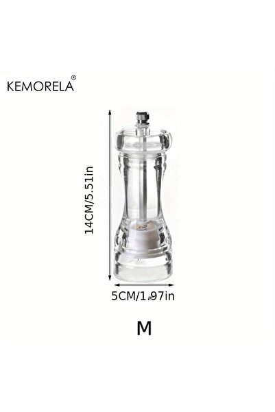 Choice M KEMORELA 1PCS Spices Mill Shaker Acrylic Manual Pepper Grinder Salt ...