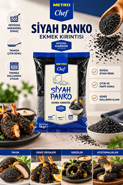 Metro Chef Siyah Panko Ekmek Kırıntısı 500 G.
