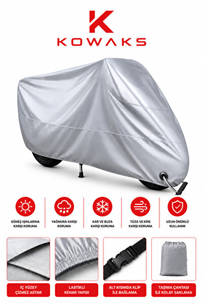 KOWAKS TVS Jupiter 125 Motosiklet Brandası, Motor Brandası, Gri (Kilit Uyumlu)
