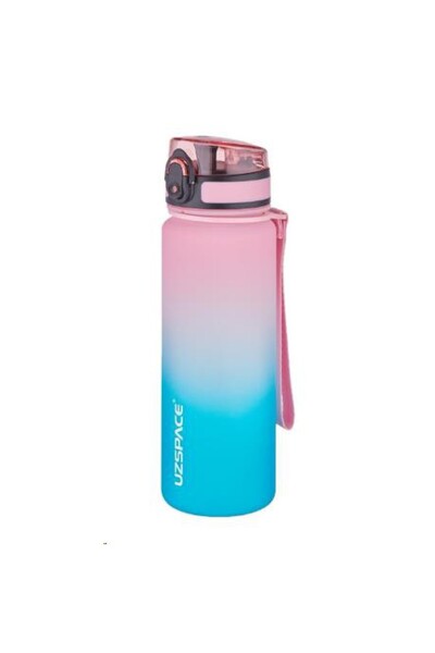 Uzspace Vagon Life 3026 500ml Motivasyon Matarası Pembe-Yeşil