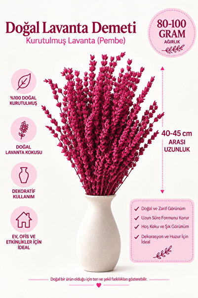 Rosess باقة زهور اللافندر الحقيقية الوردية المتينة المقاومة للانسكاب - تنسيق ...