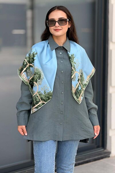 Mahal Miya Çift Cepli Oversize Gömlek