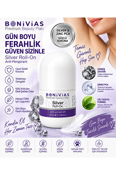 BONİVİAS Bonivias Gümüş İyonlu Yeşil Çaylı Alkolsüz Roll-on