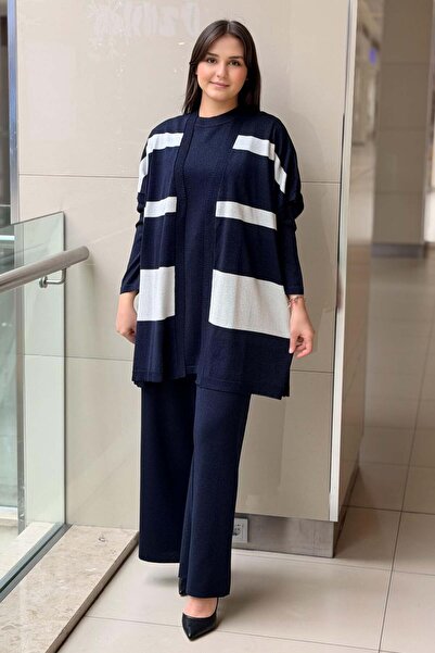 Ghisa Sim Mercerized Drawstring Tunic Vest Trousers 3-Piece Set