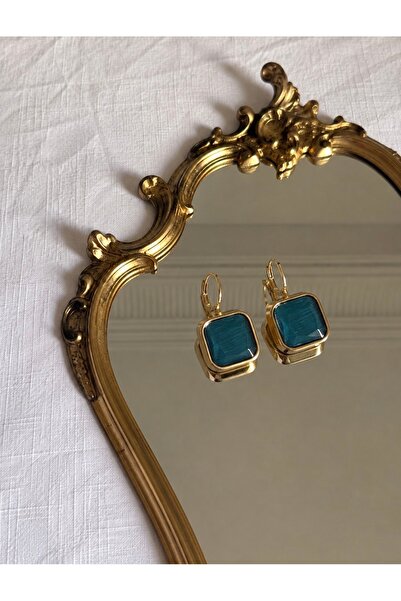 MBACOLLECTION ÇELİK MAVİ SALLANTI KÜPE