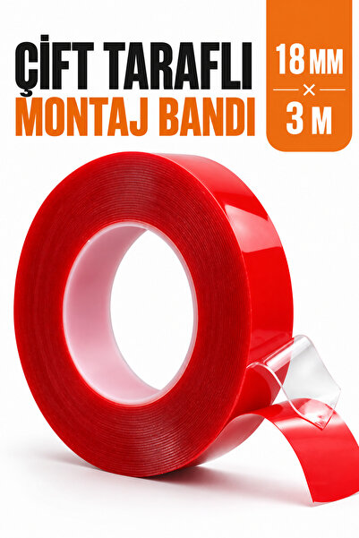 Trendhane Montaj Bandı Silikonlu Çift Taraflı 18 mm x 3 Metre