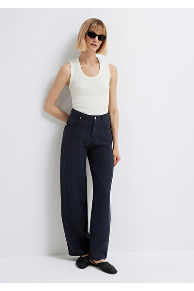 Mavi Lacivert Keten Pantolon 1011267-86952