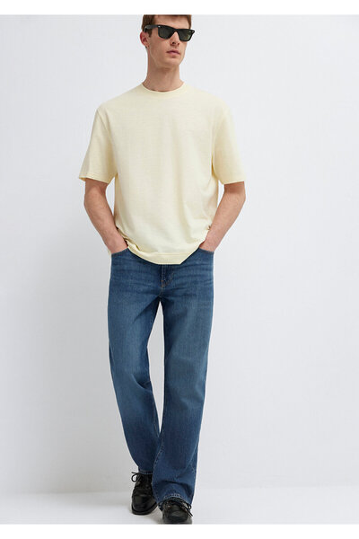 Mavi Tricou Basic Galben Croială Lejeră / Croială Confortabilă 0613316-89308