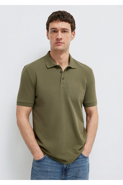 Mavi Herren M064946-71543 Polo-T-Shirt Olivgrün Nachtgrün