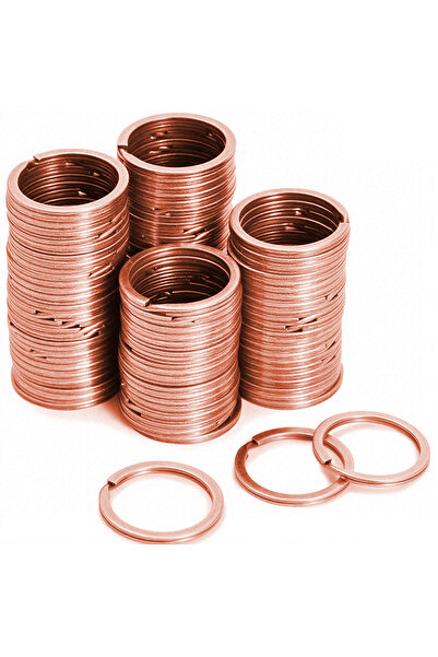 Choice 100PCS Rose Gold 30/60/100 Metal Keychains Removable Split Flat Keycha...