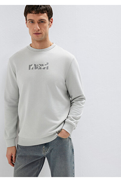 Mavi Graues Sweatshirt mit Logo-Print 0S10402-70075