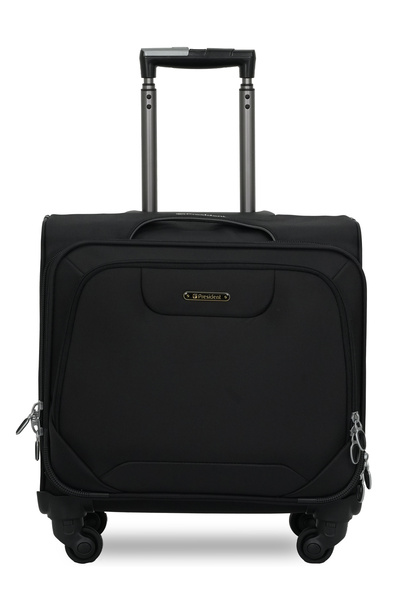 President 17-inch Premium Pilot Bag Water Resistant 4 Smooth Wheeled Rolling ...