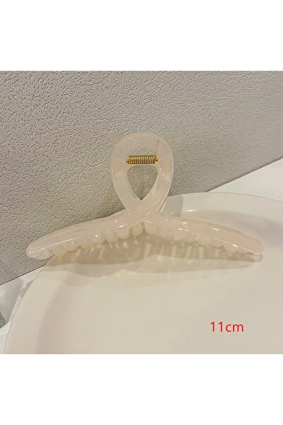 Choice8 11cm beige Plastic Transparent Large Size Hair Claw Fashion Ladies Ha...
