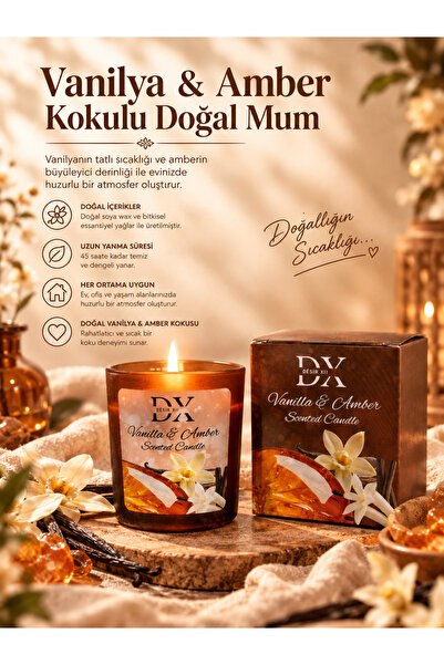 DX DESIR XII Vanilya Ve Amber Kokulu Ortam Mum 110 ml