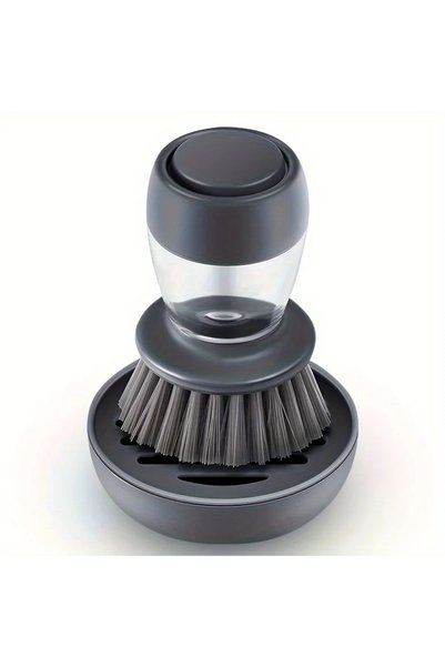 Choice grey 1pc Automatic Liquid Adding and Pot Washing Brush, Vertical Press...