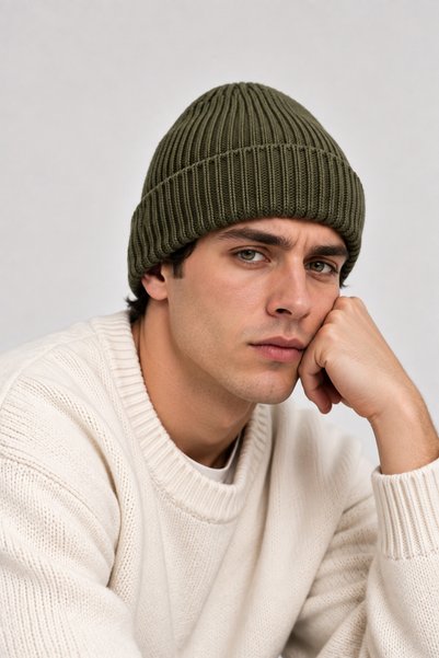 Adalua Wool Beret Women's Men's Unisex Winter Hat Khaki