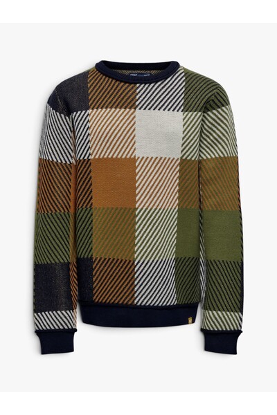 ONLY KOBSAGE FETE L/S CHECK CREW NECK KNT O15299062-4267532