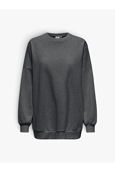 ONLY Onldaze L/S Oversize O-Neck Swt Women's Gray Sweatshirt - 15335172