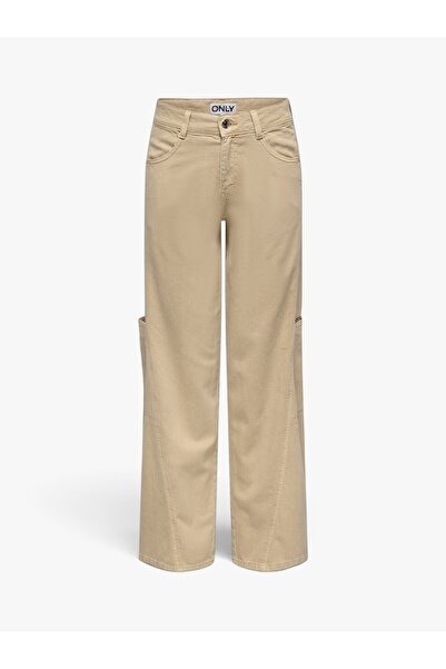 ONLY ONLPRIME HW WIDE CUT PANT CC PNT Kadın Gri Pantolon - 15338608