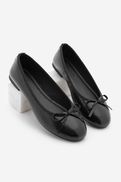 Marjin Woman's Daily Ballet Flats Round Nose Ballerina Ballet Flats Adusa Bla...