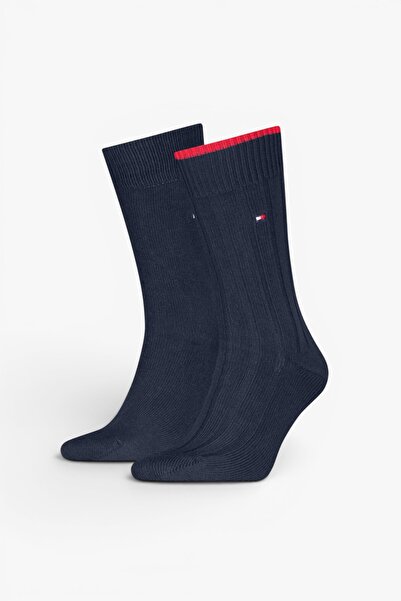 Tommy Hilfiger جوارب رجالية TH MEN SOCK 2P STRUC باللون الأزرق الداكن - S7012...
