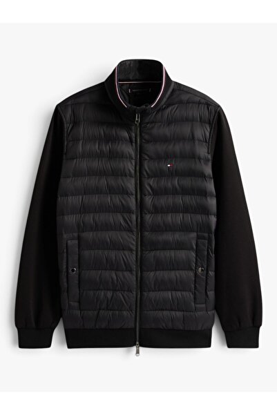 Tommy Hilfiger MIX MEDIA ESS RWB STAND COLLAR Erkek Siyah Sweatshirt - MW0MW4...