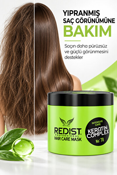 Redist Aşırı Yıpranmış Ve Yanmış Saçlar Için Hızlı Saç Uzatan Keratinli Saç Bakım Maskesi 475 ml