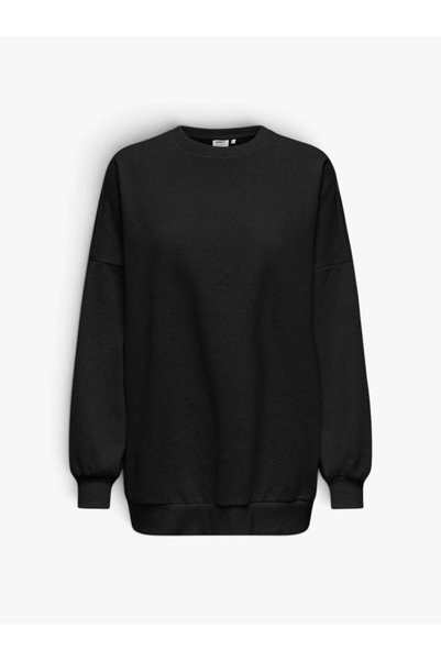 ONLY ONLDAZE L/S OVERSIZE O-NECK SWT Kadın Siyah Sweatshirt - 15335172
