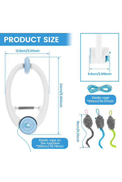 Choice 1 Set Door Hanging Auto-Rebound Cat Toy Plastic Interactive Self Play ...