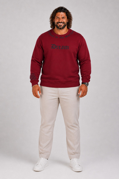 MocGrande Large Size Crew Neck 3Ip Sweat Dream 25715 Murdum