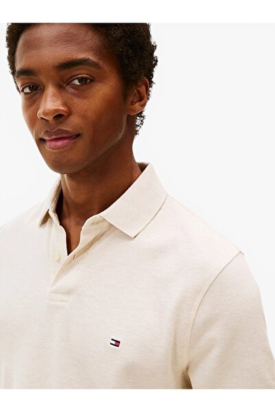 Tommy Hilfiger 1985 REGULAR LS POLO Erkek Bej Polo - MW0MW20183