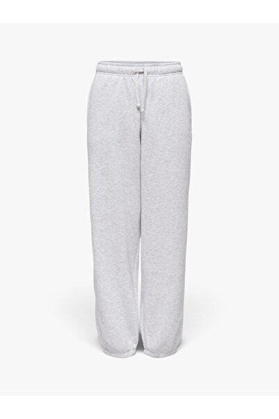ONLY Onlbest Cuff Pant Swt Women's Gray Sweatpants - 15357504