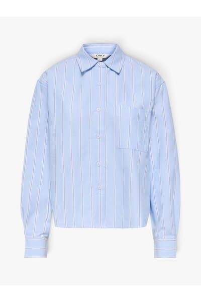ONLY ONLELOWEN LS STRIPE SHIRT WVN EX Kadın Blue Gömlek - 15380467