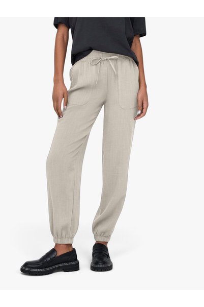 ONLY ONLBOLZANO HW PULL-UP PANT MOCH PNT Pantaloni bej pentru femei - 15352641