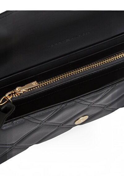 Tommy Hilfiger TH FEMININE WALLET ON CHAIN Kadın Siyah Cüzdan - AW0AW18795
