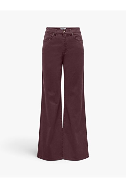 ONLY ONLMADISON-SILLE HW WIDE PANT CC PNT Kadın Kırmızı Denim Pantolon - O153...